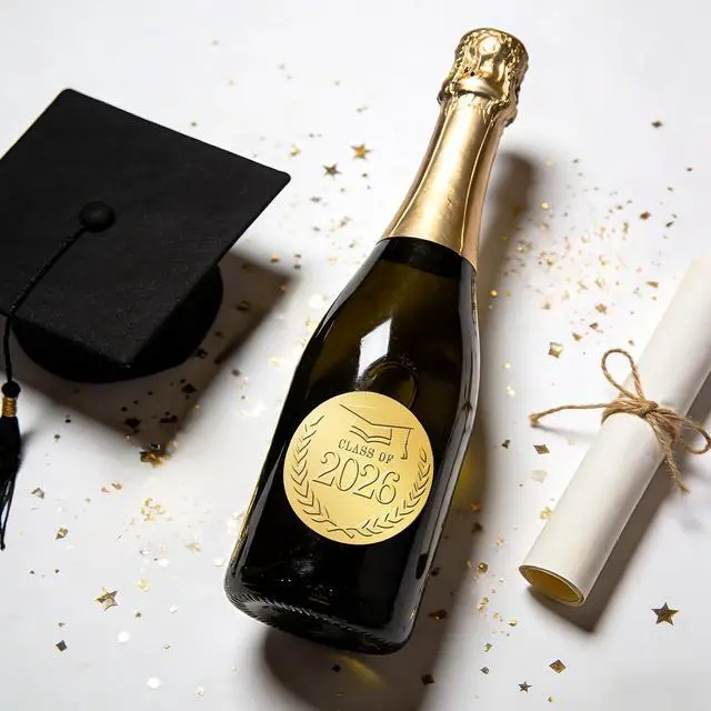Alt view image 7 of 7 - Anwyll 2In Graduation Stickers 2026 - Gold Foil Embossed Grad Class of 2026 Stickers 100Pcs Graduation Envelope Seal Sticker Self-Adhesive Congrats Grad Hat Cap Sticker for Certificate Party Favors