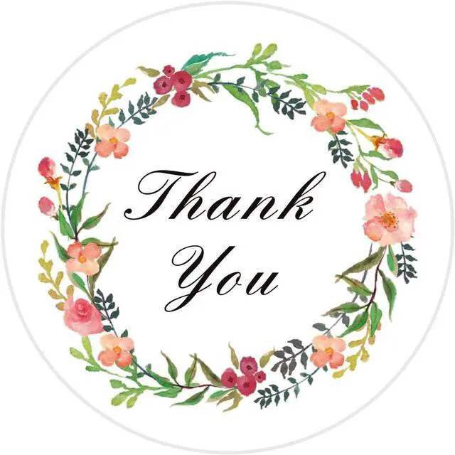 Main image of 60 Thank You Labels, 2 Inch Thank You Stickers, Envelope Seals for Small Business