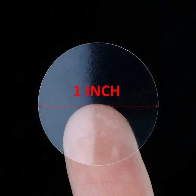 Alt view image 3 of 6 - Chinco 1800 Pieces Back to School Clear Circle Stickers, 1 Inch Transparent PVC Round Seal Labels, Multipurpose Sticker for Envelope, Mail, Gift Bag and Packaging PVC Material
