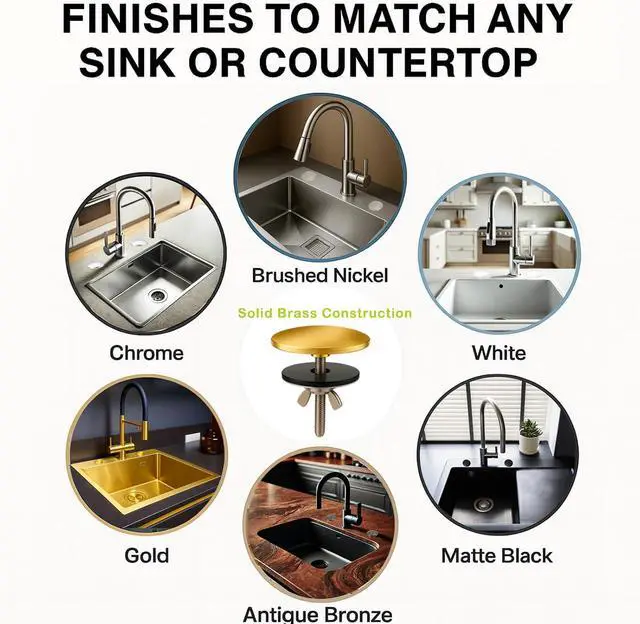 Alt view image 6 of 6 - 2 Pcs Sink Hole Cover, Faucet Hole Cover for Sink Sprayer Plug | 2 Inch Kitchen Sink Hole Cover, Solid Brass with Brushed Nickel Finish for Kitchen Bathroom Soap Dispenser and Sprayer Holes