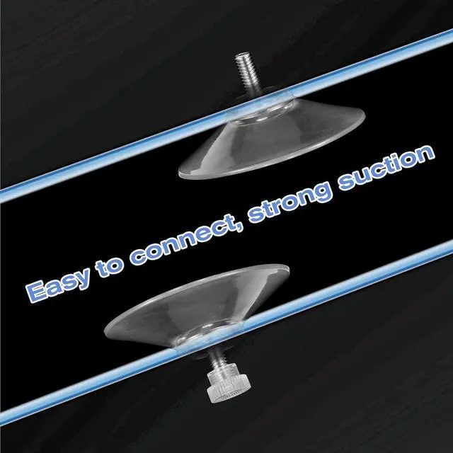 Alt view image 6 of 7 - 6 Pack Screw Suction Cups, 41mm Clear PVC Suction Cups with Screws Nut Strong Adhesive Sucker Pads Glass Suctions Pads Heavy Duty Suctions Holder for Bathroom Wall Window Car Shade License Plates