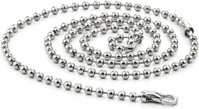Main image of Gadgetime USA Bathtub Stopper Bead Chain Replacement - 11.9 inches - Stainless Steel Tub Stopper Chain Connector - for Easy Pull Sink & Tub Water Stopper with Chrome Finish,