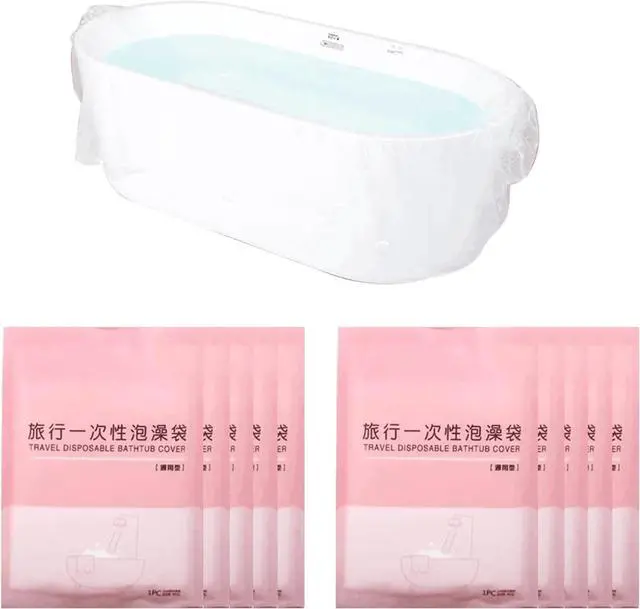 Main image of Swingers 10 Pack Disposable Bathtub Cover Liner, Large Bathtub Liner | Plastic Bag Hotel Bathtub Liners for Salon, Household and Hotel Bath Tubs, 102 x 47 Inch, Waterproof, Thickened