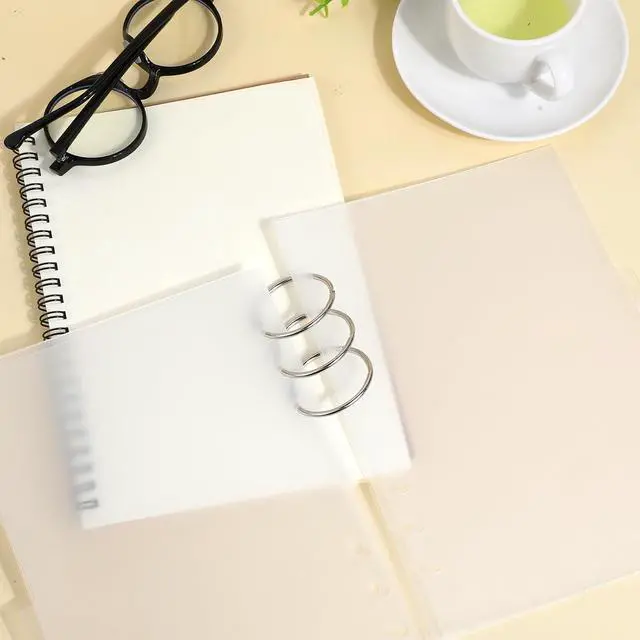 Alt view image 6 of 7 - 6 Pcs A5 Binder Dividers, 6 Holes Clear Binder Divider Index with Tabs Insertable Plastic Index Divider Sheets 6 Rings Planner Divider Index Page for Binder Notebook Journal Diary Memo Notepad