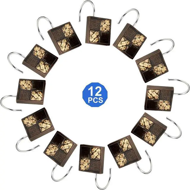 Alt view image 5 of 7 - Zahari Home Zambia Animal 12 Shower Curtain Hooks Resin Material Unique Design Custom Shower Hooks Western Country Shower 12 Hooks