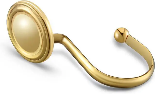 Alt view image 5 of 7 - CHICTIE Gold Shower Curtain Hooks Rings, Decorative Shower Hook for Shower Curtain, Rustproof Modern Shower Rings Hangers for Bathroom Curtains Rods, Set of 12