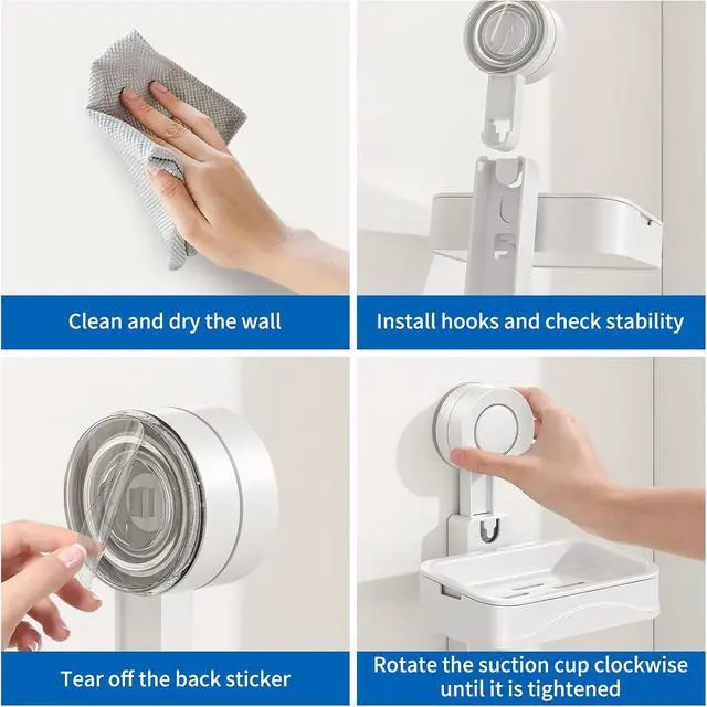 Alt view image 4 of 7 - Suction Cup Soap Holder for Shower Wall, No Drilling Bar Soap Dish | No Drilling Self Adhesive, For Kitchen and Bathroom, Durable ABS Material, Easy Installation