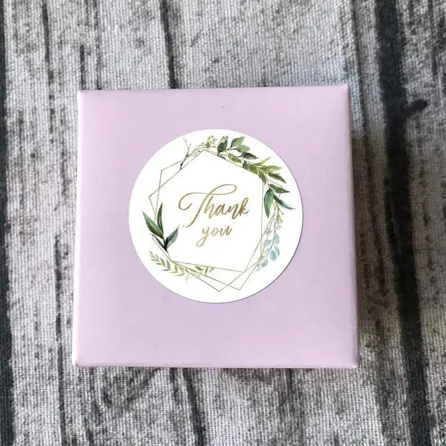Alt view image 4 of 5 - Greenery Frames Thank You Stickers, 2 Inch Thank You Stickers, 50 Thank You Labels Perfect for Small Business Owners, Wedding, Birthday Party Favors, Thanks Envelope, Gift Box.