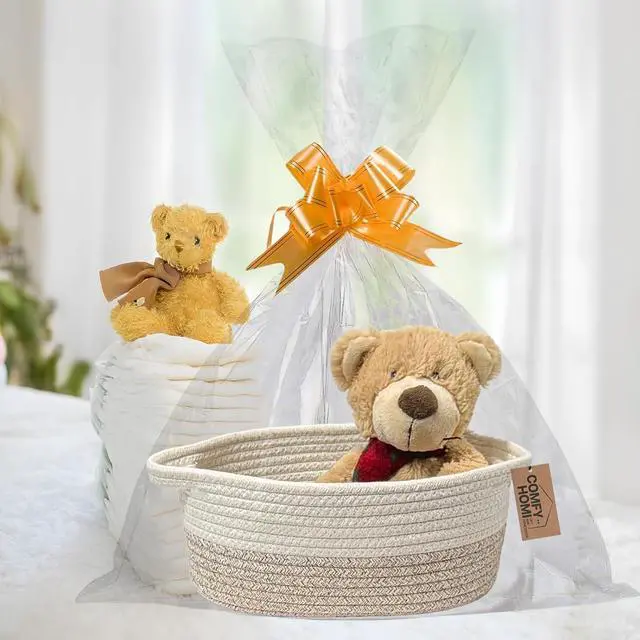 Alt view image 3 of 7 - COMFY-HOMI Oval Rope Basket with Handles for Shelves,Toys,Book, Cloth Storage Baskets for Organizing Toy Decorative Organizer for Living Room, Bathroom