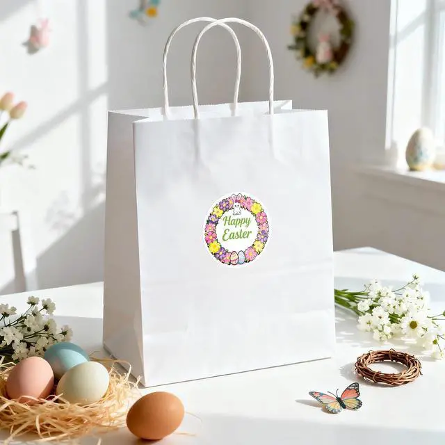 Alt view image 5 of 7 - Anwyll Easter Gift Stickers - Happy Easter Sticker 60Pcs 2Inch Easters Egg Bunny Rabbit Sticker Self Adhesive Easters Envelope Seals Labels Stickers for Basket Card Goodie Treat Bag Party Decoration