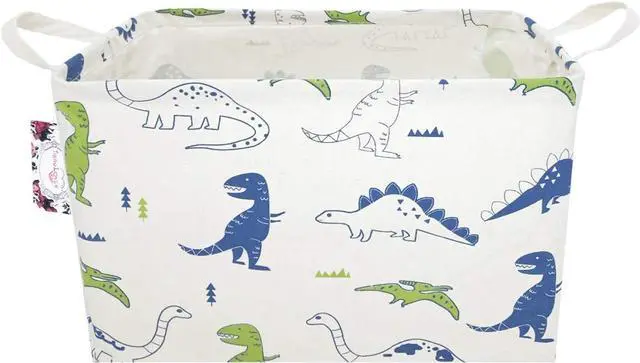 Main image of Rectangular Kids Storage Basket Gift Basket Baby Storage Basket Cute Kids Toy Storage Bin Organizer Shelf Book Basket Room Decor(Polychrome Dinosaurs)