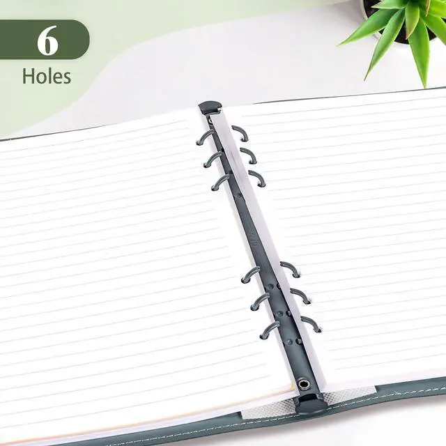 Alt view image 5 of 6 - A6 Refill Paper, 6 Ring Lined Paper with Binder Dividers, 240 Pages, White | A6 Binder Inserts for Budget Planner Journals Notebook, Planner Inserts for A6 6 Ring Binder, Loose Leaf Paper
