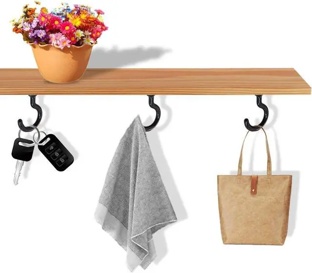 Alt view image 7 of 7 - yuntop 12 Pack Vinyl Coated Ceiling Hooks,Screw-in Mug Hooks | Multi-Function Wall Hooks Kitchen Hooks Cup Hooks for Indoors Outdoors (Black, 1-1/4 Inch)