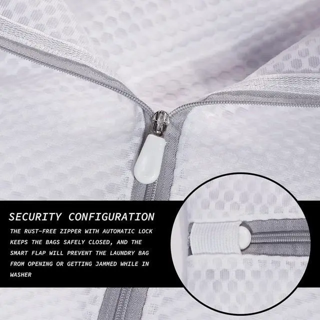 Alt view image 3 of 7 - SUERIV 3Pcs Durable Honeycomb Mesh Laundry Bags for Delicates 125gsm Net Fabric Durable and Reusable Delicate Wash Bag,Organization Bag for Lingerie,Sock,12 x 16 Inches(3 Medium)