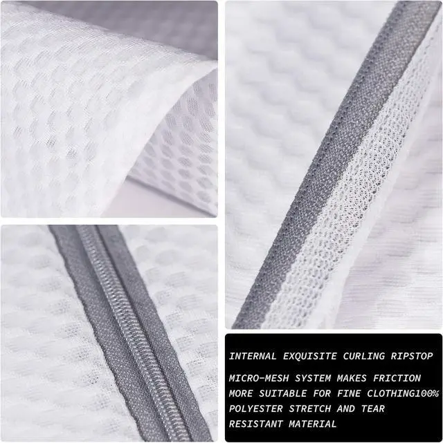 Alt view image 5 of 7 - SUERIV 3Pcs Durable Honeycomb Mesh Laundry Bags for Delicates 125gsm Net Fabric Durable and Reusable Delicate Wash Bag,Organization Bag for Lingerie,Sock,12 x 16 Inches(3 Medium)