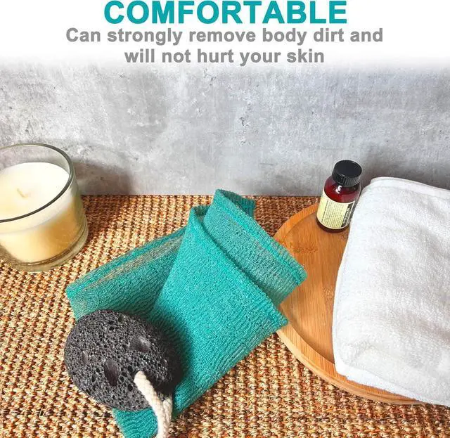 Alt view image 3 of 3 - Mr.Cui'shop 3 pcs/Set 12"×12" Super Rough Home Spa Exfoliating Nylon Bath Cloth/Towel - Magic Shower Washcloth for Body - Shower Scrubber - Remove Dead Skin - Great for Skin Care in the Bath