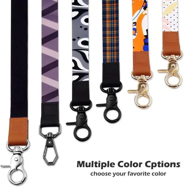 Alt view image 7 of 7 - Lanyard, Long Key Lanyard, Id Badge Lanyard for Women and Men, Cute Cool Lanyard Strap for Car Keys, Card Holder, Whistle, Keychain, Wallet (Pure Black)