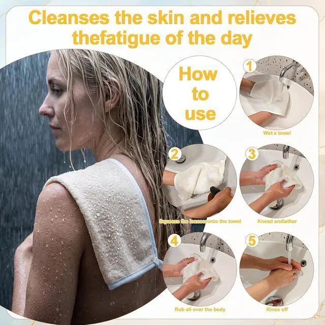 Alt view image 4 of 7 - 6 Pcs Nylon Exfoliating Wash Cloths Set 15.7 x 11.8 Inch | Soft Dual Sided Body Face Towels Kitchen Dish Scrubber Reusable Bath Spa Towel for Women Men Travel