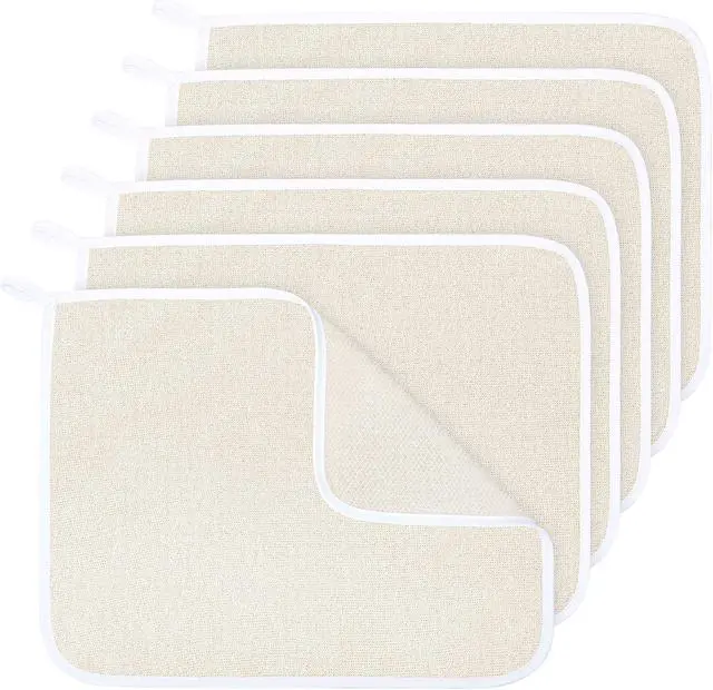 Main image of 6 Pcs Nylon Exfoliating Wash Cloths Set 15.7 x 11.8 Inch | Soft Dual Sided Body Face Towels Kitchen Dish Scrubber Reusable Bath Spa Towel for Women Men Travel