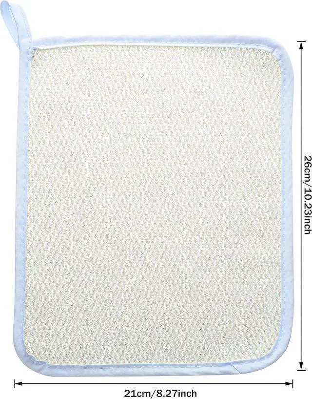 Alt view image 2 of 6 - Blulu 5 Pcs Exfoliating Washcloth Set, Dual Sided for Face and Body, Bath Scrub Wash Cloth for Shower, Soft Body Exfoliating Cloth for Skin Care and Daily Use, 10.23 x 8.27 Inch