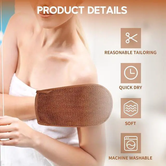 Alt view image 3 of 7 - 4 PCS African Net Sponge with Handles, Exfoliating African Net Washcloth for Face & Back