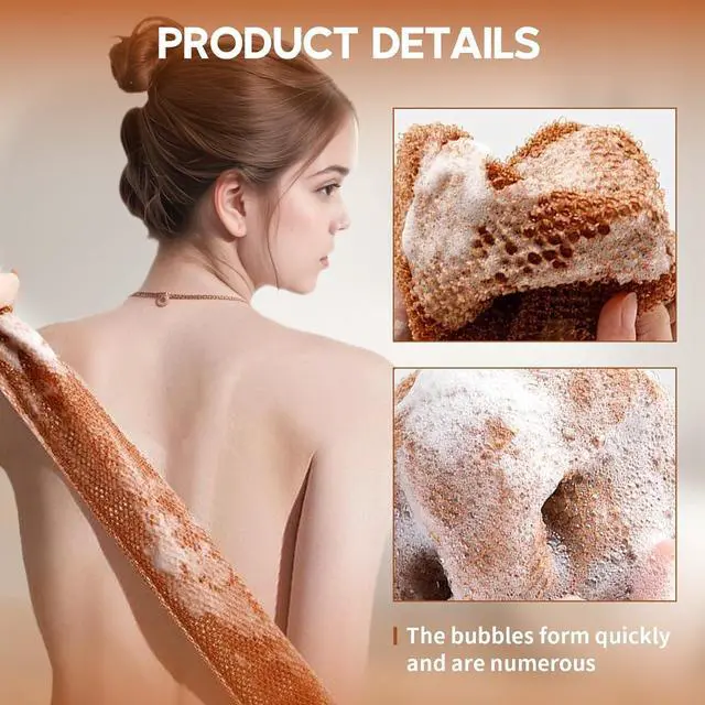 Alt view image 5 of 7 - 4 PCS African Net Sponge with Handles, Exfoliating African Net Washcloth for Face & Back