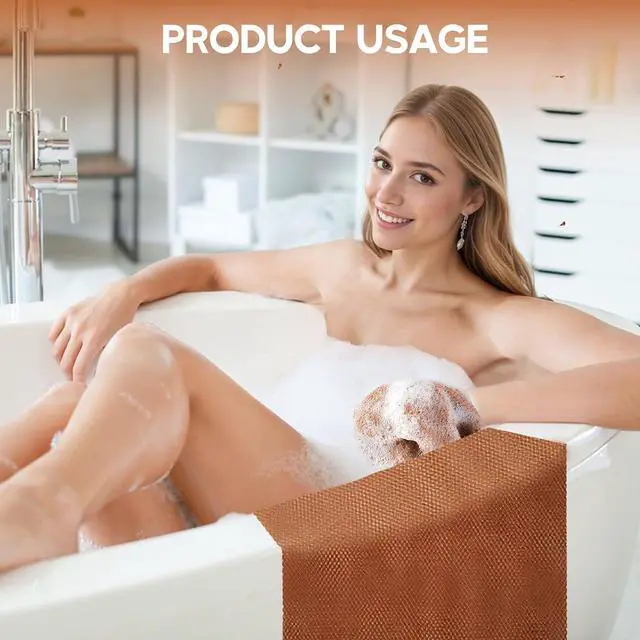 Alt view image 6 of 7 - 4 PCS African Net Sponge with Handles, Exfoliating African Net Washcloth for Face & Back