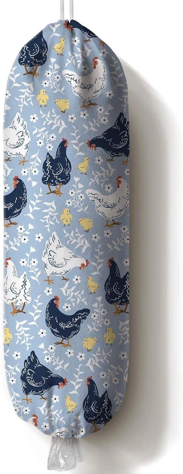 Main image of Chicken Grocery Bag Holder,Animal Plastic Bag Organizer Storage,Chicken Theme Kitchen Decor 23"x9"