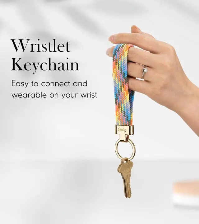 Alt view image 4 of 7 - Wristlet Lanyard, Stretchy Keychain Holder, Original Elastic Anti-Drop Design Keyring