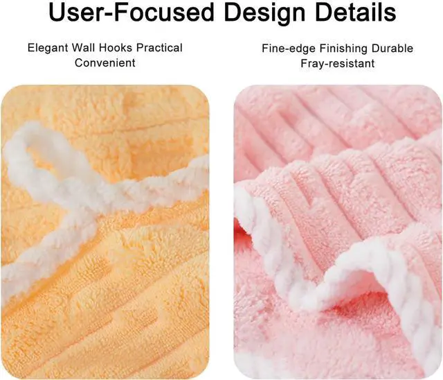 Alt view image 3 of 7 - Bathroom Towels Set - 3 Pack - 14 x 29 Inches Lightweight Small Extra-Absorbent Face Cloths and Soft Stripe Fingertip Towel for Bathroom, Guest Room, Children (Grey+Blue+Pink)