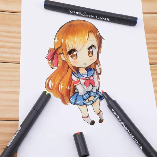Alt view image 6 of 6 - BOXUN Premium 50 Sheets Sketch Marker Paper Pad, Bleedproof Artist Drawing Paper, 8.27 x 11.69 Inch