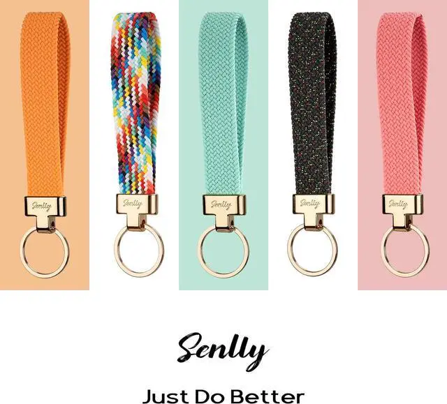 Alt view image 7 of 7 - Wristlet Lanyard, Stretchy Keychain Holder, Original Elastic Anti-Drop Design Keyring