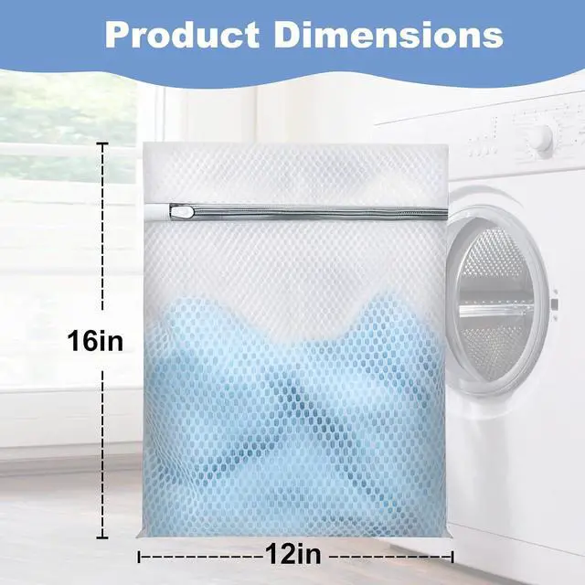 Alt view image 4 of 7 - Laundry Bags Mesh Wash Bags for Delicates, Upgraded Honeycomb & Fine Mesh, Extra Durable with Sturdy Zippers, Protect Clothes in Washing Machine Essentials for Home, College & Dorm, 12 x 16 in 4-Pack