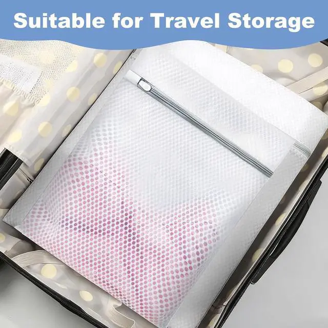 Alt view image 6 of 7 - Laundry Bags Mesh Wash Bags for Delicates, Upgraded Honeycomb & Fine Mesh, Extra Durable with Sturdy Zippers, Protect Clothes in Washing Machine Essentials for Home, College & Dorm, 12 x 16 in 4-Pack