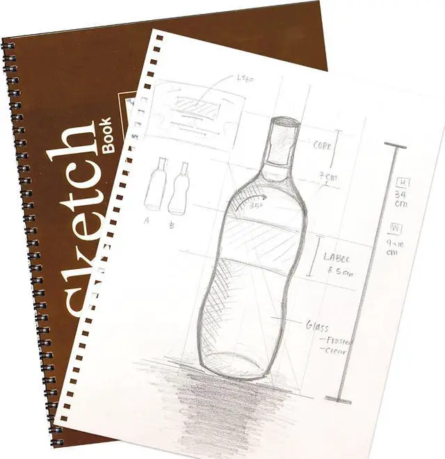 Alt view image 5 of 5 - BAZIC Products Spiral Sketch Book, Side Bound, 8.5 x 11 in, 30 Sheets | 30-sheet spiral sketch book, Smooth drawing paper for sketching, Shading, For school and craft projects