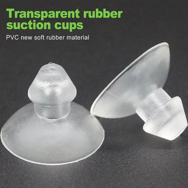 Alt view image 3 of 6 - 20 Pack 18mm/0.7" Transparent Anti-Collision Suction Cups for Glass Table Tops, Furniture, Desk, Without Hooks