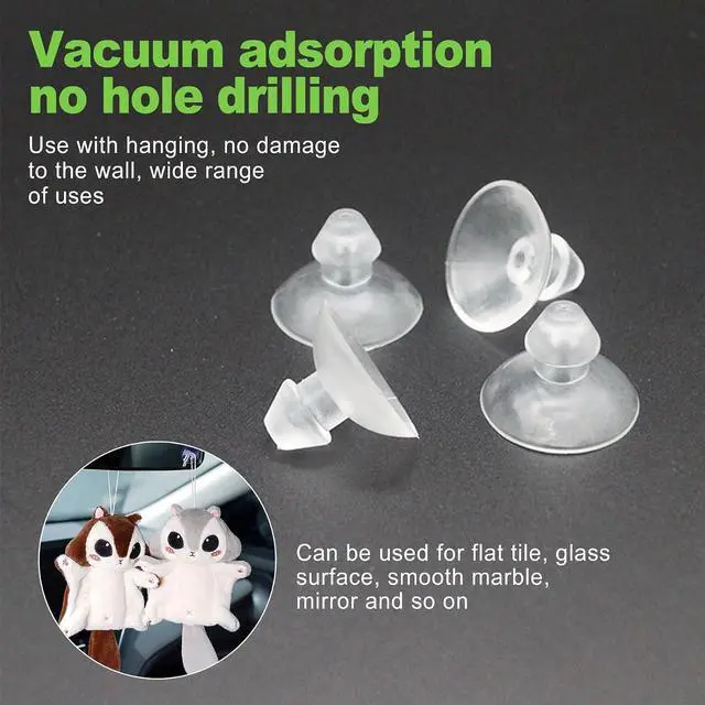 Alt view image 5 of 6 - 20 Pack 18mm/0.7" Transparent Anti-Collision Suction Cups for Glass Table Tops, Furniture, Desk, Without Hooks