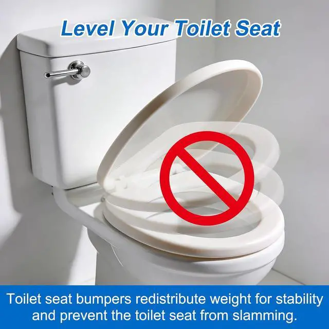 Alt view image 3 of 7 - 5 PCS Toilet Seat Bumpers for Bidet Attachment with Adhesive | Universal Non-Slip Toilet Seat Spacers for Bidet and Toilet Lid, Universal Fit for Home and Commercial Bathrooms