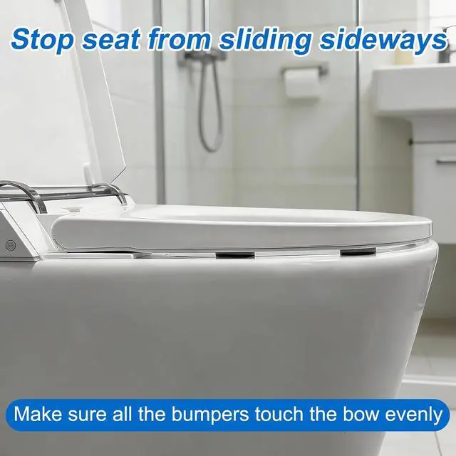 Alt view image 2 of 7 - 5 PCS Toilet Seat Bumpers for Bidet Attachment with Adhesive | Universal Non-Slip Toilet Seat Spacers for Bidet and Toilet Lid, Universal Fit for Home and Commercial Bathrooms