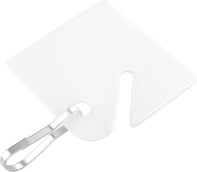 Alt view image 7 of 7 - Uniclife 50 Pcs Rack Key Tags 1.5 Inch Slotted Plastic Tags with Metal Snap Hooks White Square Hanging Tags for Key Cabinets Boxes Lockers Sturdy Frosted Item Identifiers for Home Offices and Garages