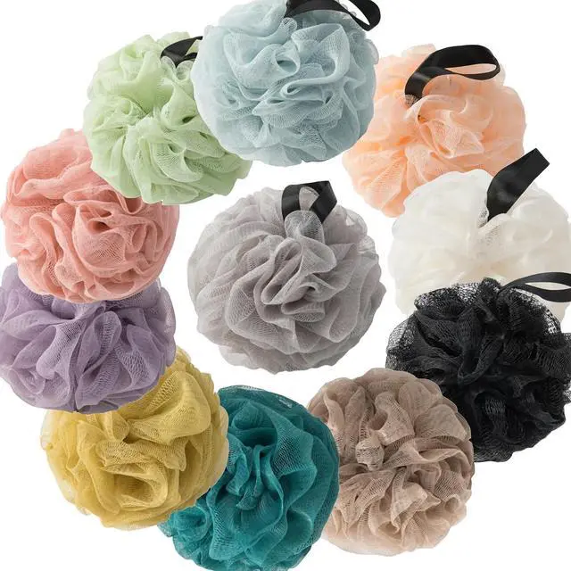 Alt view image 6 of 6 - Loofah Sponges for Shower,Exfoliating Cleaning Bath Loofa Body Scrubber Balls for Women Men Washing(1 pcs, Teal)