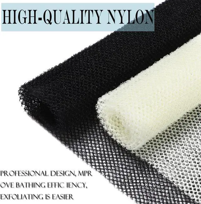 Alt view image 2 of 6 - African Net Sponge Authentic,Exfoliating Body Shower Scrubber,2Pcs | Woven nylon africannet sponge,stretches up to 66in for full body & back washing removes dead skin,oil,For Women and Man