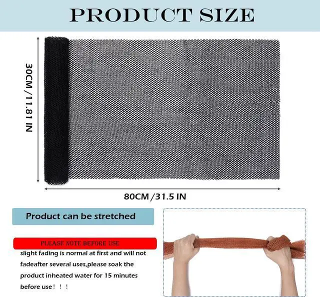 Alt view image 4 of 6 - African Net Sponge Authentic,Exfoliating Body Shower Scrubber,2Pcs | Woven nylon africannet sponge,stretches up to 66in for full body & back washing removes dead skin,oil,For Women and Man