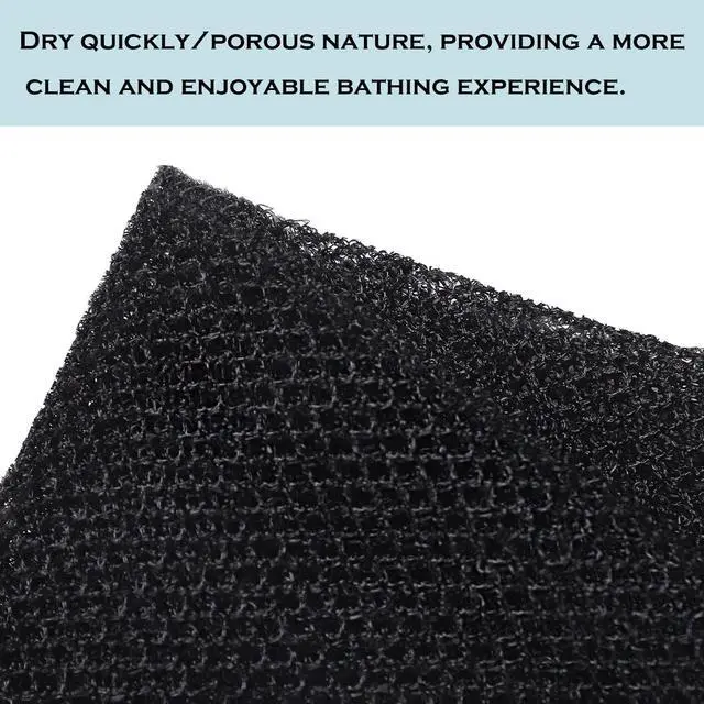 Alt view image 3 of 6 - African Net Sponge Authentic,Exfoliating Body Shower Scrubber,2Pcs | Woven nylon africannet sponge,stretches up to 66in for full body & back washing removes dead skin,oil,For Women and Man
