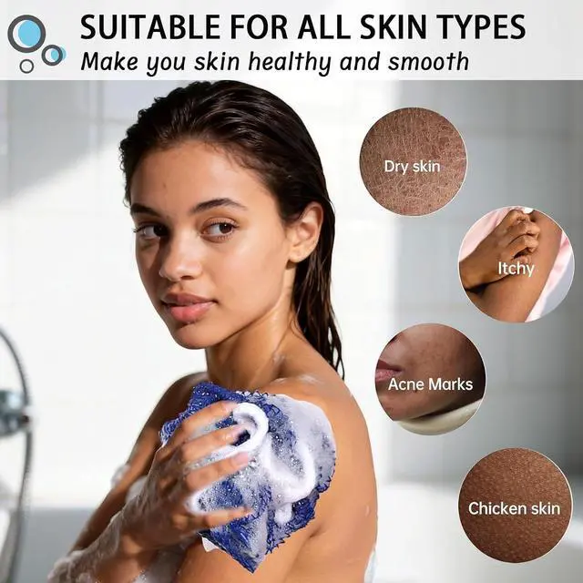 Alt view image 4 of 6 - African Net Sponge Authentic, Exfoliating Bath Sponge, Pink | Body Scrubber Shower Loofah, Daily Use, Travel Portable Bath Essentials