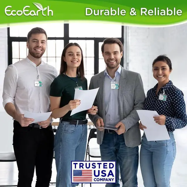 Alt view image 6 of 7 - ID Card, Name Tag, Badge Holders - 3.5x2.25, 5 PK, Horizontal Sealable | EcoEarth clear plastic identification card holders with soft edge and zipper seal, pre-punched holes for all lanyard clips