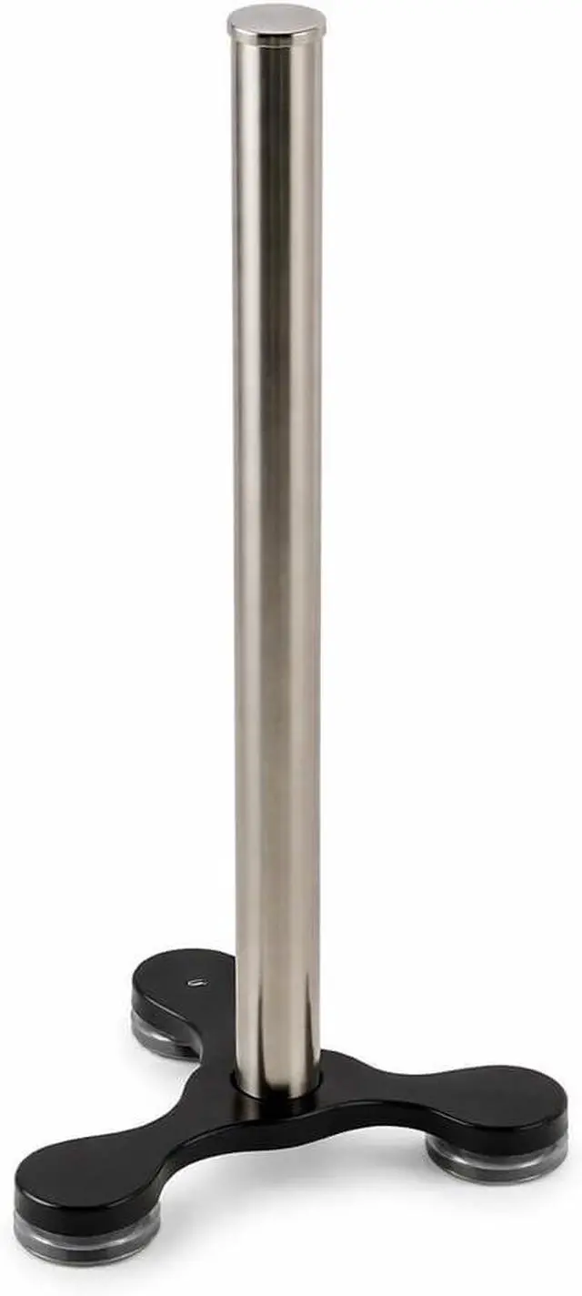 Main image of Stainless Steel Suction Cup Paper Towel Holder Kitchen Bathroom Spare Toilet Paper Holder with Nonslip Stable Super Suction Grip Base Countertop (Black Base)