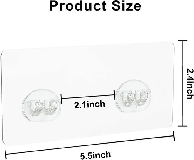 Alt view image 6 of 6 - 4PCS Shower Caddy Adhesive Sticker Replacement Hook for Corner Shower Caddy Bathroom Rack Shelf Soap Dish Basket Wall Hanging Hook with Strong Sticky, No Drilling