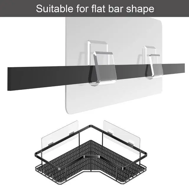 Alt view image 2 of 7 - Shower Caddy Adhesive Replacement Pads, Waterproof Wall Mount Tape 4 Pack | 40LB Waterproof Nano Adhesive Replacement Pads for Shower Caddies. Strong Hold, No Drilling, Fits Most Wall Mounted Shelves