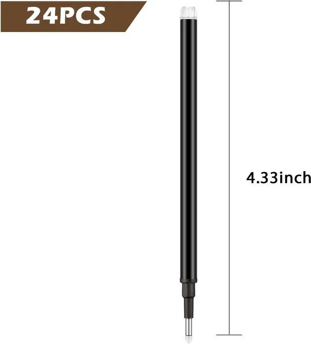 Alt view image 3 of 7 - Zonon 24 Pcs 0.7mm Erasable Gel Ink Pen Refills Compatible with Frixion Friction Gel Ink Refills Medium Fine Point Erasable Pens Lead for Writing Planner and Crossword Puzzles(Black)